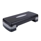 Adjustable aerobic step platform on white background