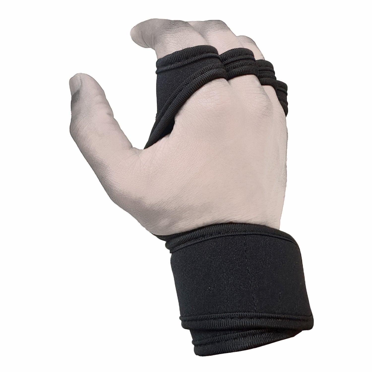 Adjustable wrist strap detail on neoprene weightlifting gloves