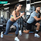 Portable ankle resistance band kit stored in gym bag