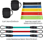 Carry bag included with ankle resistance band kit