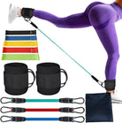 Resistance bands showing 10 lb, 20 lb and 30 lb resistance levels