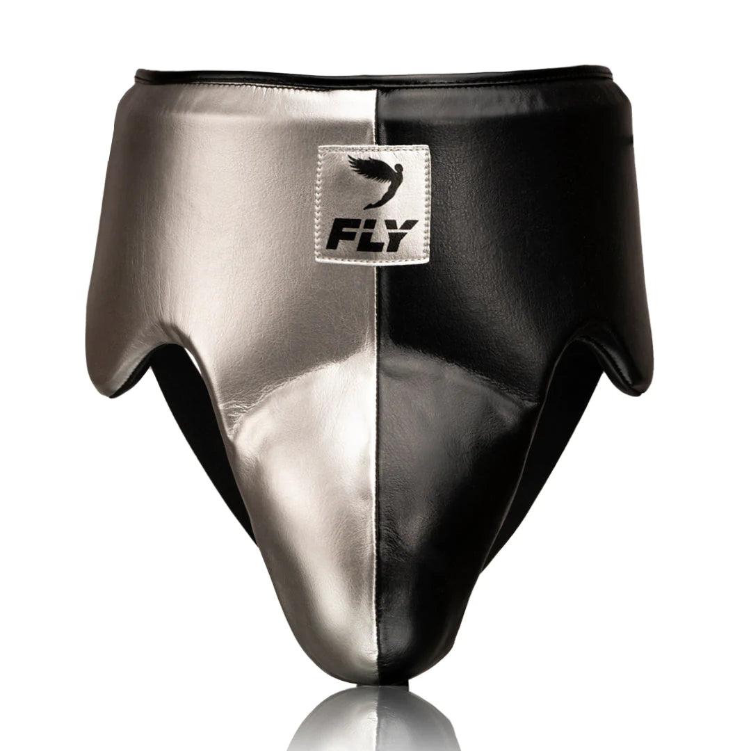 Fly Wraith X Silver Black Groin Guard - RINGMASTER SPORTS - Made For Champions