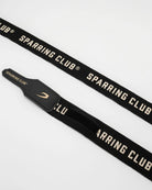 Rolled Boxraw 4.5m Sparring Club Hand Wraps Black Gold showing compact wrap design