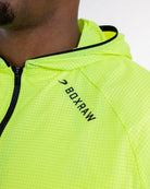 Reflective Strike logo cuff detail on Boxraw Genaro Lightweight Nylon Hoodie
