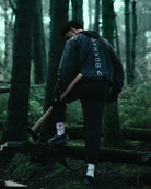 Boxraw Genaro Zip Up Windbreaker Black worn for roadwork gym training and boxing lifestyle wear