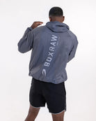 Back view of Boxraw Genaro Zip Up Windbreaker Charcoal with relaxed training fit