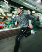 Boxraw Genaro Zip Up Windbreaker Charcoal worn for boxing roadwork gym training travel and combat sports lifestyle wear