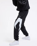 Boxraw Tunero Track Bottoms Black front view showing relaxed fit and lightweight training design