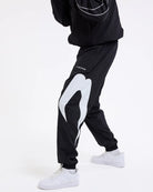 Boxraw Tunero Track Bottoms Black front view showing relaxed fit and lightweight training design