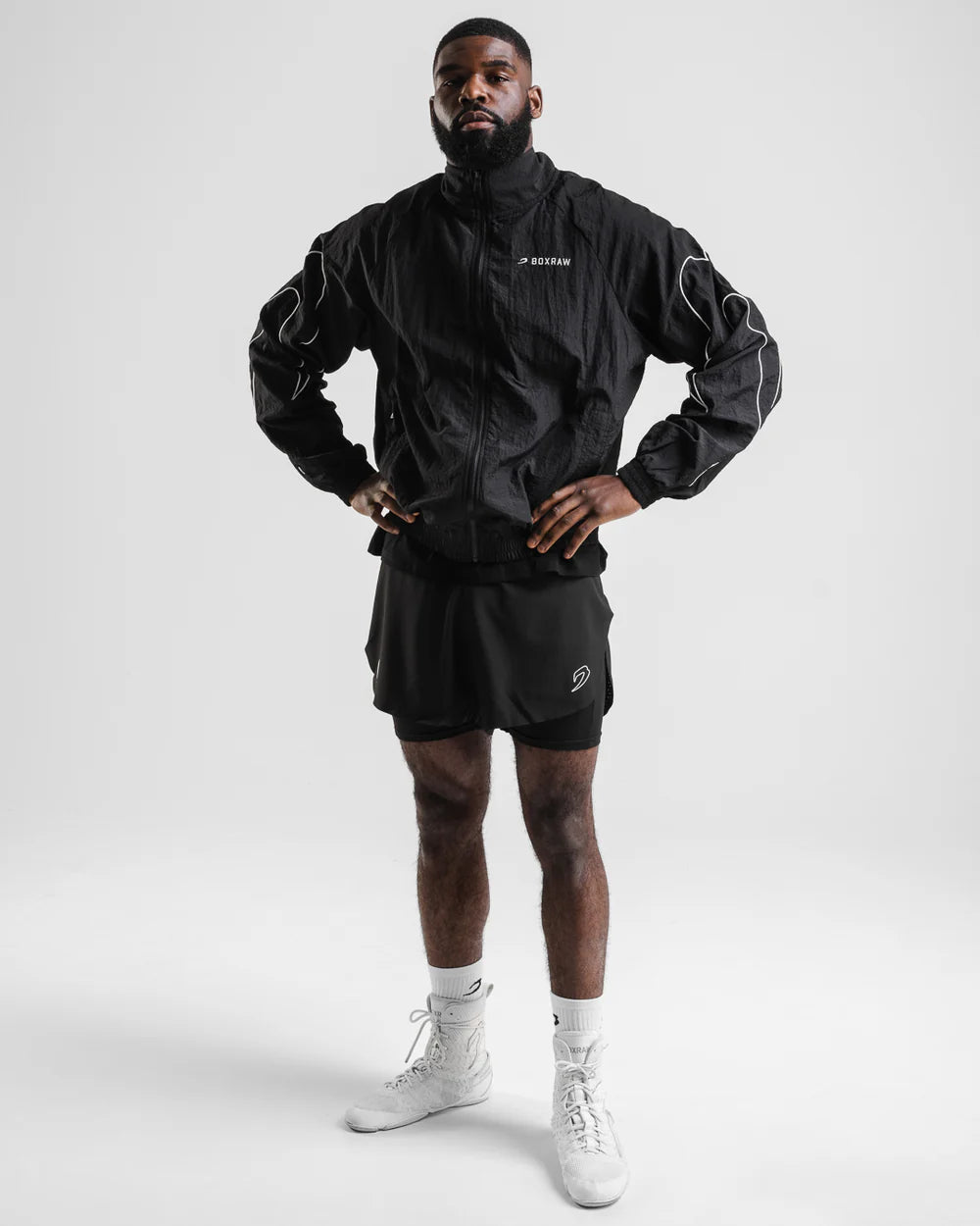 Boxraw Tunero Track Jacket full view showing oversized fit and lightweight boxing jacket design