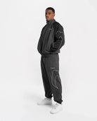 Boxraw Tunero Track Jacket Grey front view showing oversized fit and lightweight nylon shell Full View