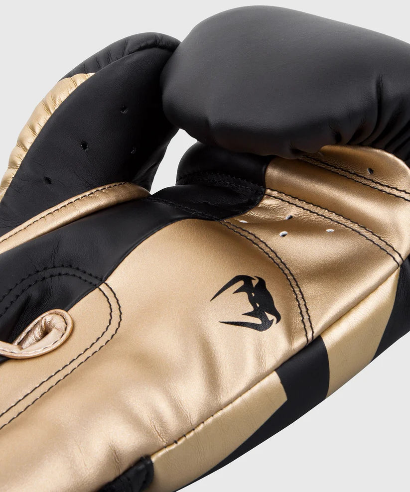 Venum Elite Boxing Gloves - Black/Gold Image 5