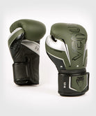 Venum Elite Evo Boxing Gloves - Khaki/Silver Image 2