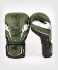 Venum Elite Evo Boxing Gloves - Khaki/Silver Image 1