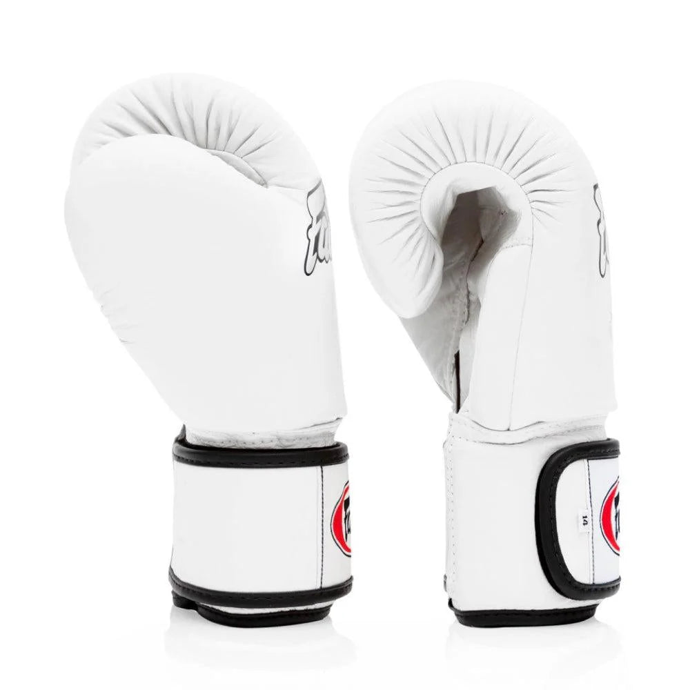 Open palm design of Fairtex BGV15  white boxing Sparring Gloves for enhanced flexibility and airflow.