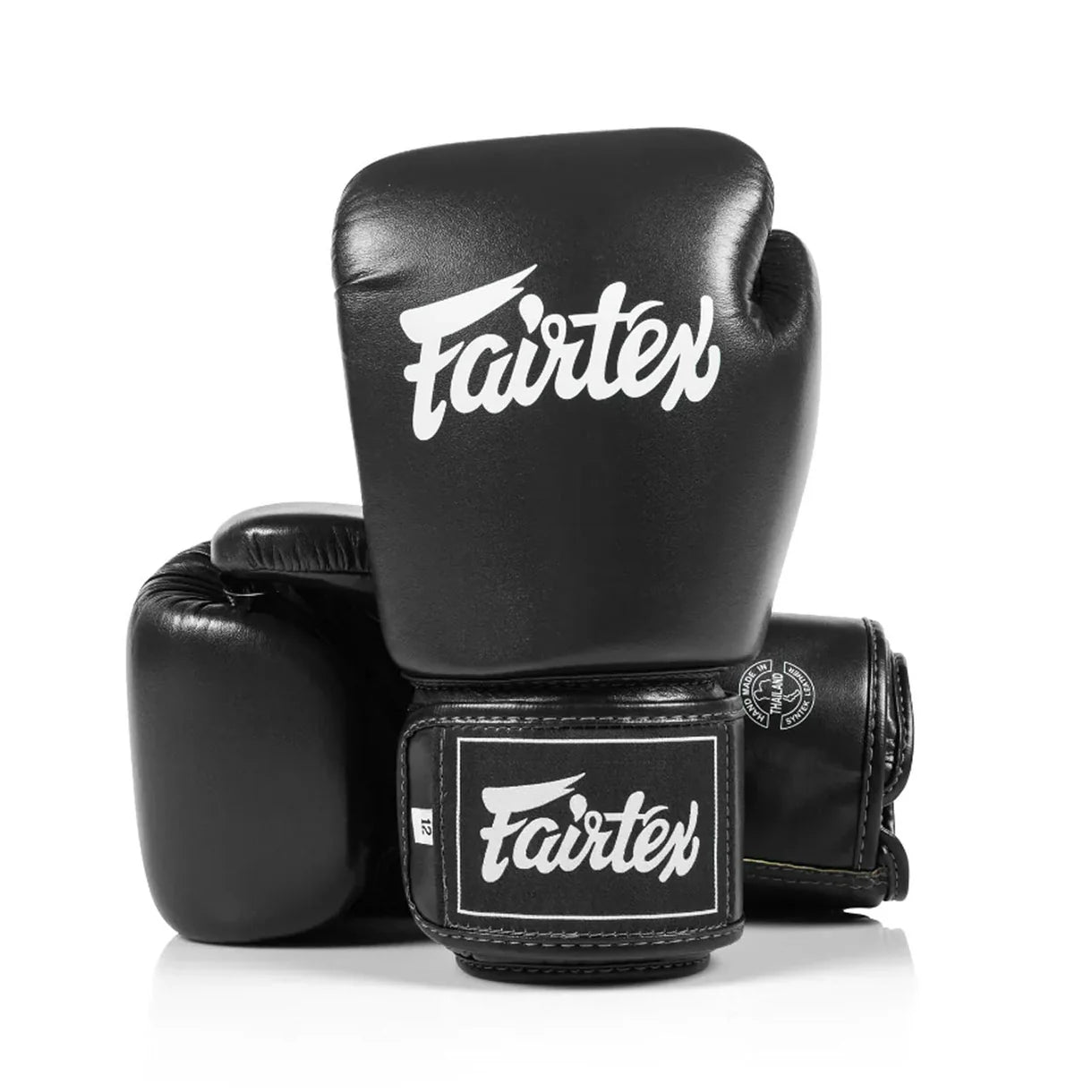 Fairtex black boxing gloves back view