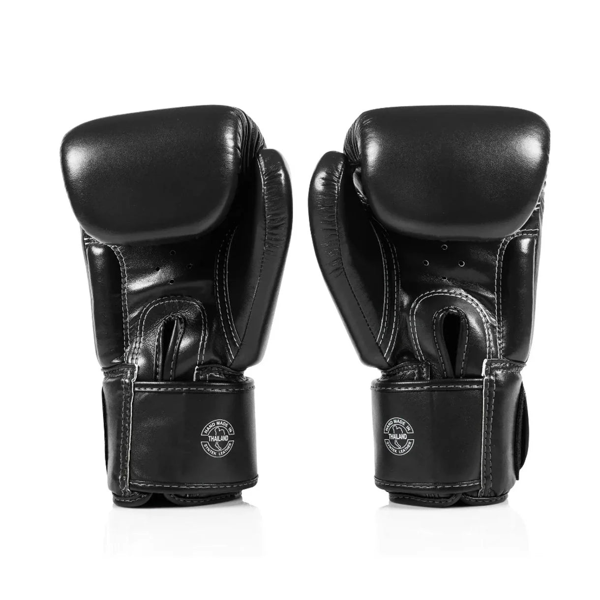wrist strap detail on black Fairtex gloves