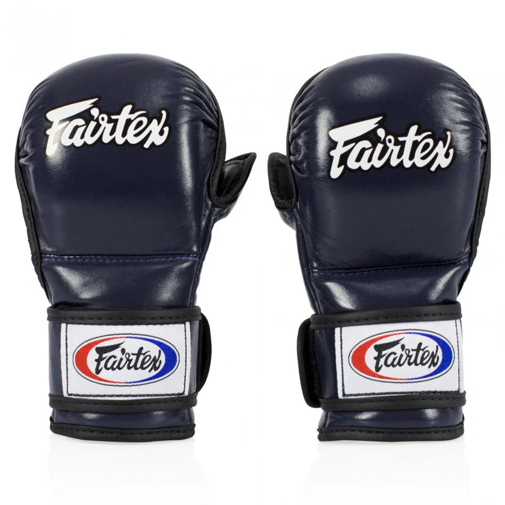 Fairtex FGV15 MMA sparring gloves blue front view