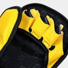open palm design on yellow Fairtex MMA gloves