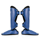 Back view of Fairtex SP9 shin pads with adjustable straps visible
