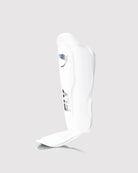 Side profile of Fly Spectre M 2.0 White leather shin guards