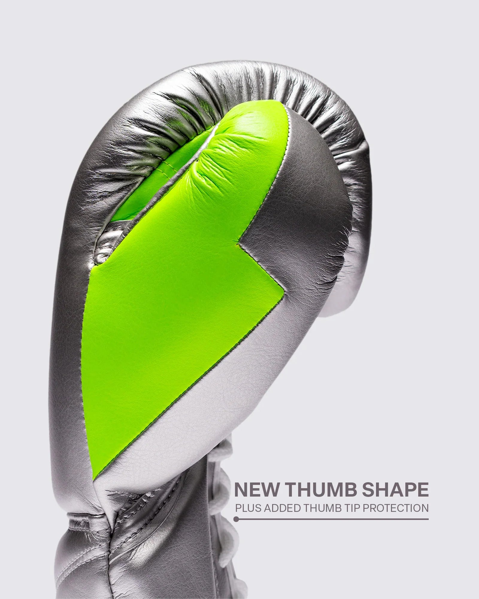 Reinforced thumb protection on Fly Superlace Pro X2 Silver/Neon gloves