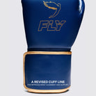 Fist grip placement and finger area detail on Fly Superloop Pro X2 boxing gloves Space blue