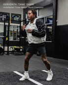 Gervonta Tank Davis wearing the Boxraw Tunero Track Jacket in a boxing lifestyle setting