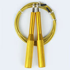 Gold speed skipping rope product with coated steel cable