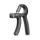 Front view of adjustable hand grip strengthener 5–60kg in black for forearm training.