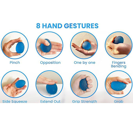 Hand squeezing oval grip strength ball for grip training