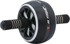 Heavy duty ab wheel roller with handles and knee pads on white background