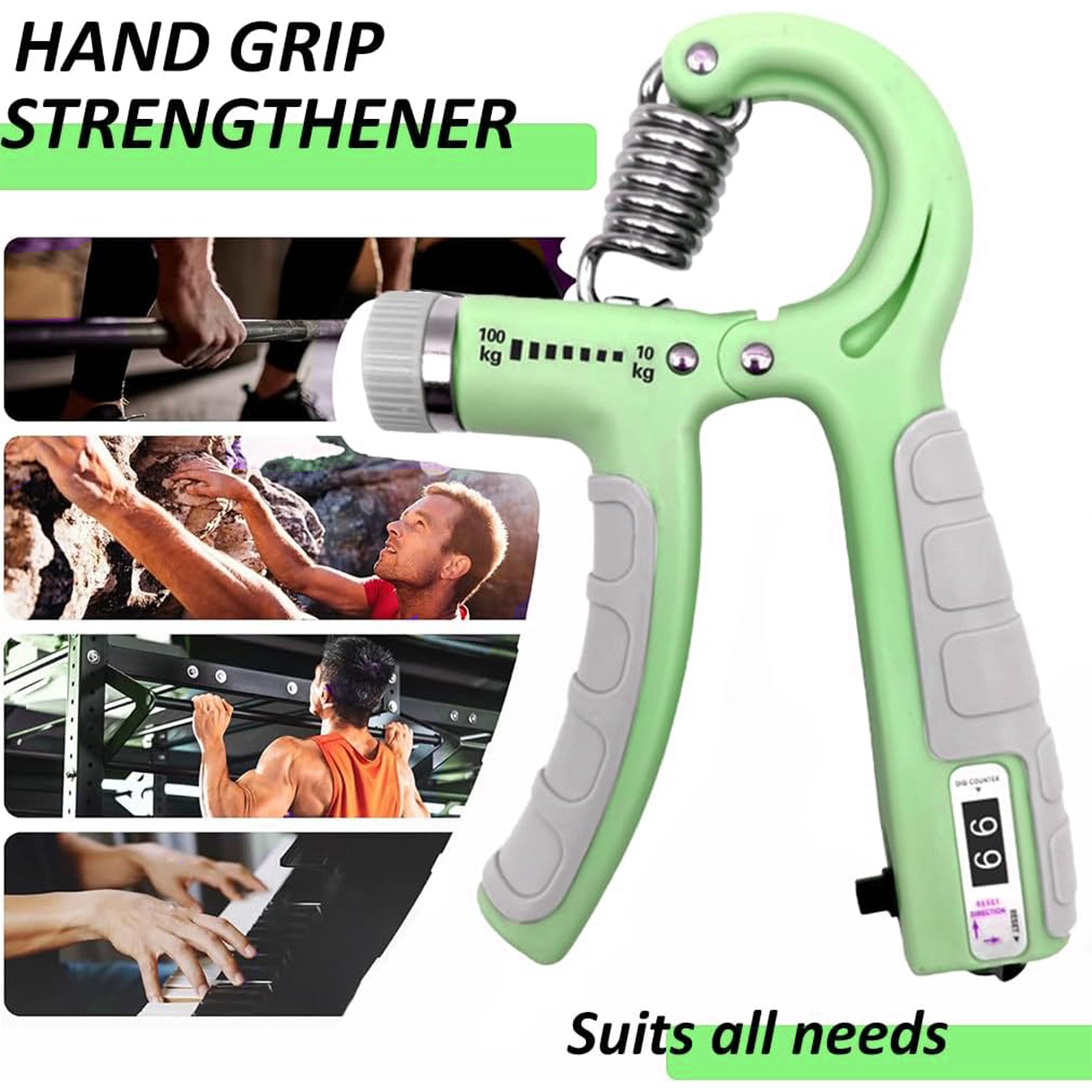 Ergonomic non-slip hand grip exerciser with durable handles for comfort.