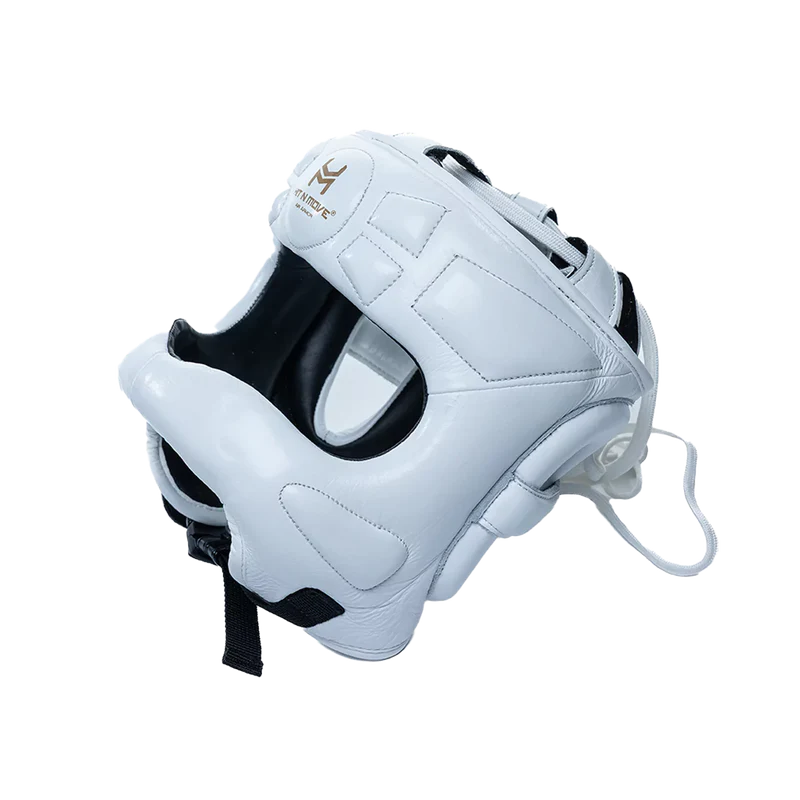 HIT N MOVE face saver boxing headgear showing protective training sparring