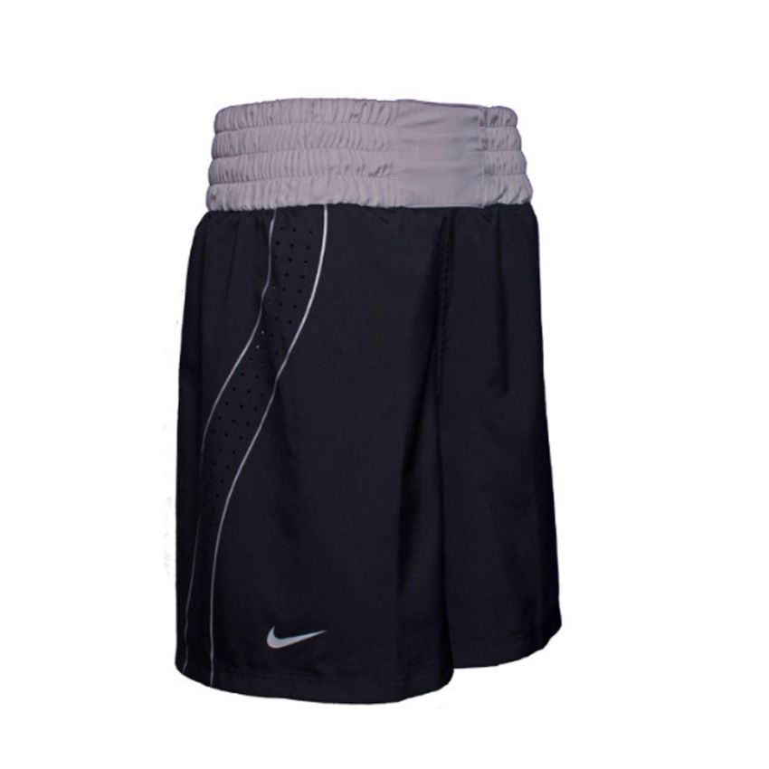 Nike AIBA boxing shorts black front view lightweight competition shorts