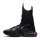 Rear heel view of Nike Air Max Box Black women’s workout shoes