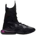 Side profile of Nike Air Max Box Black cardio-boxing trainers