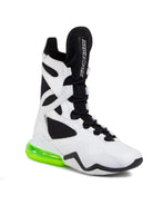 Nike Air Max Box White Black Electric Green women’s cardio-boxing shoes front angle view