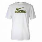 Nike Boxing Swoosh Training Tee White Army Green front view