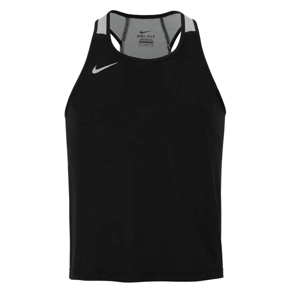Nike competition boxing vest black front view lightweight vest