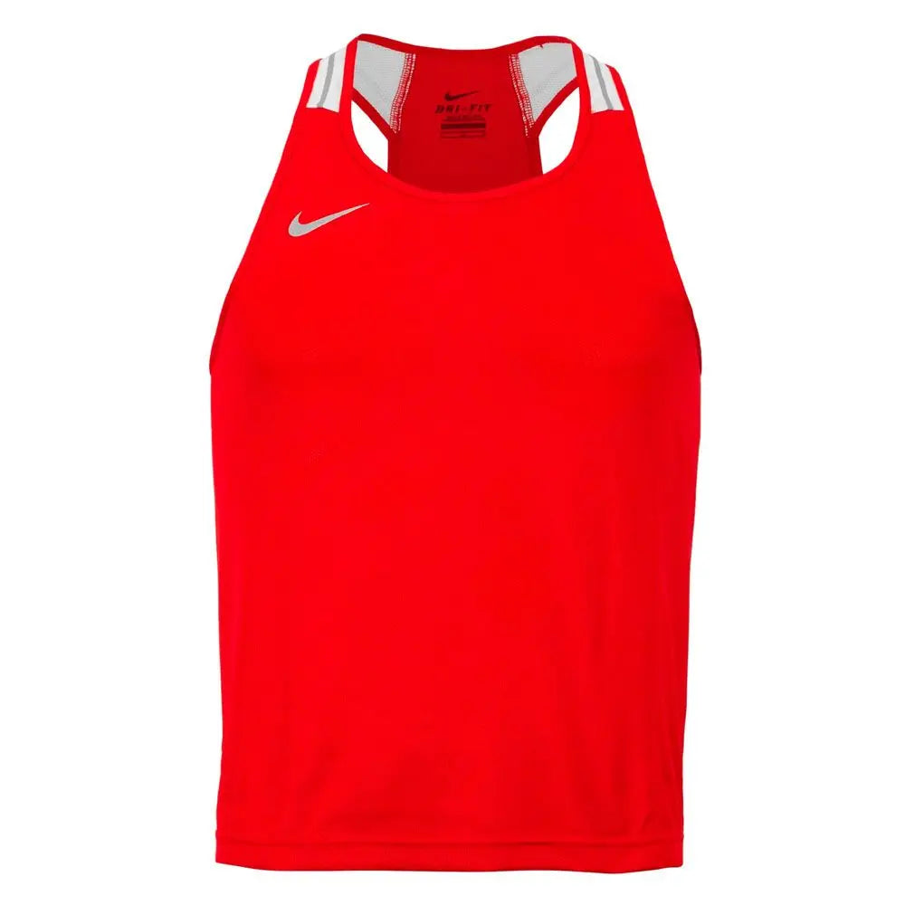 Nike competition boxing vest red front view lightweight vest