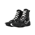 medial side view of Nike HyperKO 3 Black boxing shoes