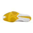 Nike HyperKO 3 White/Gold boxing shoes worn by an athlete during a boxing gym training session.