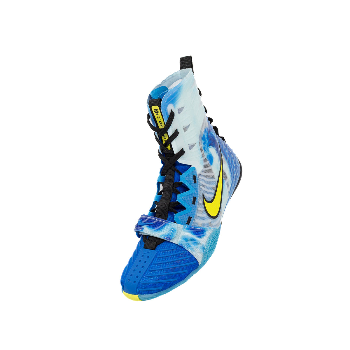Top view of Nike HyperKO 3 SE Boxing Shoes in Photo Blue/Sonic Yellow
