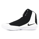 Medial side view of Nike Inflict 4 wrestling boots Black/White