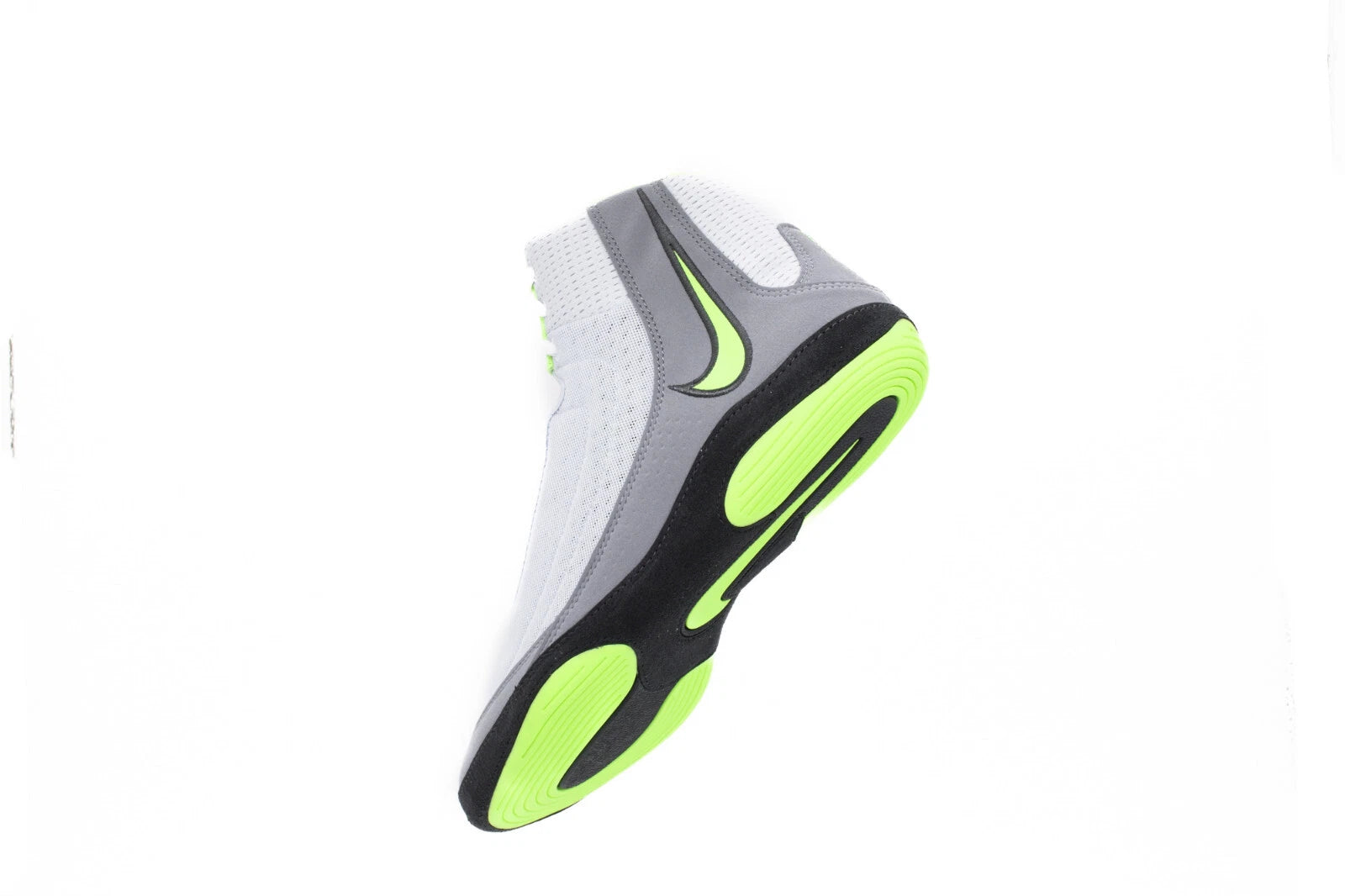 Medial inner side view of Nike Inflict 4 wrestling shoes