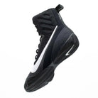 Top view of Nike Machomai 3 Black White boxing shoes highlighting breathable mesh design and sleek build.