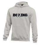 Nike Men’s Boxing Club fleece hoodie in grey and black for training and gym wear