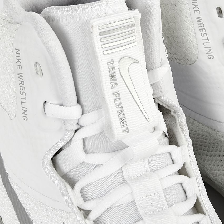 Detailed view of Nike Tawa Junior Wrestling Boots breathable mesh panels.