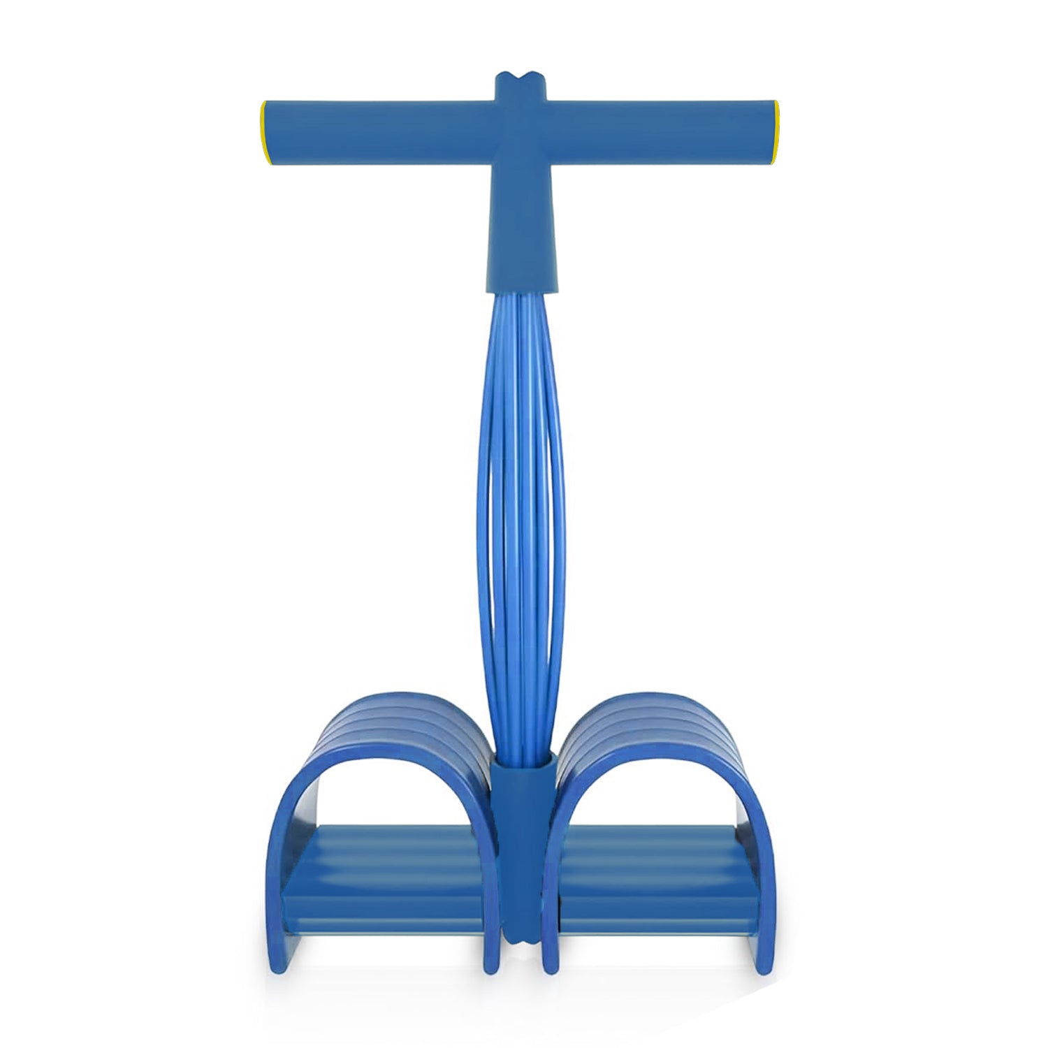 resistance band with pedals blue yellow colour portable home workout band